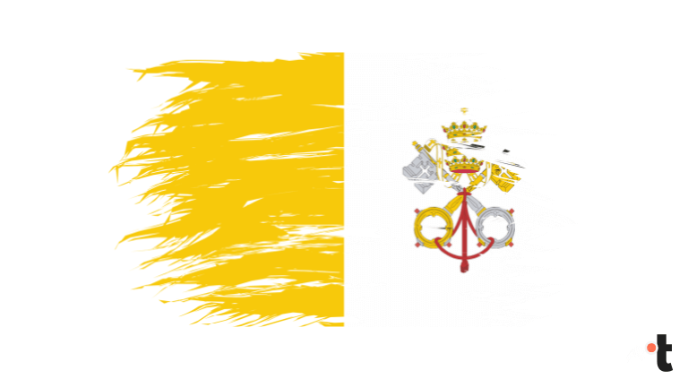 O estandarte apresenta duas cores principais: amarelo dourado e branco, representando o poder espiritual e a pureza da fé
