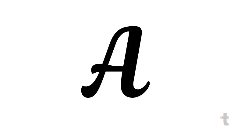 A letra “A” escrita em maiúscula