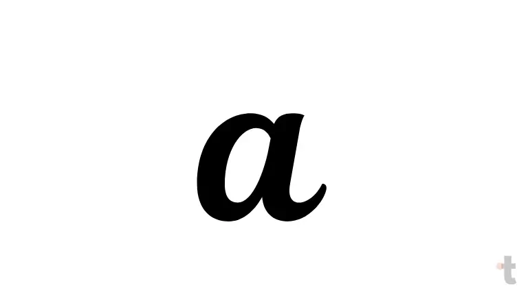 A letra “A” escrita em minúscula