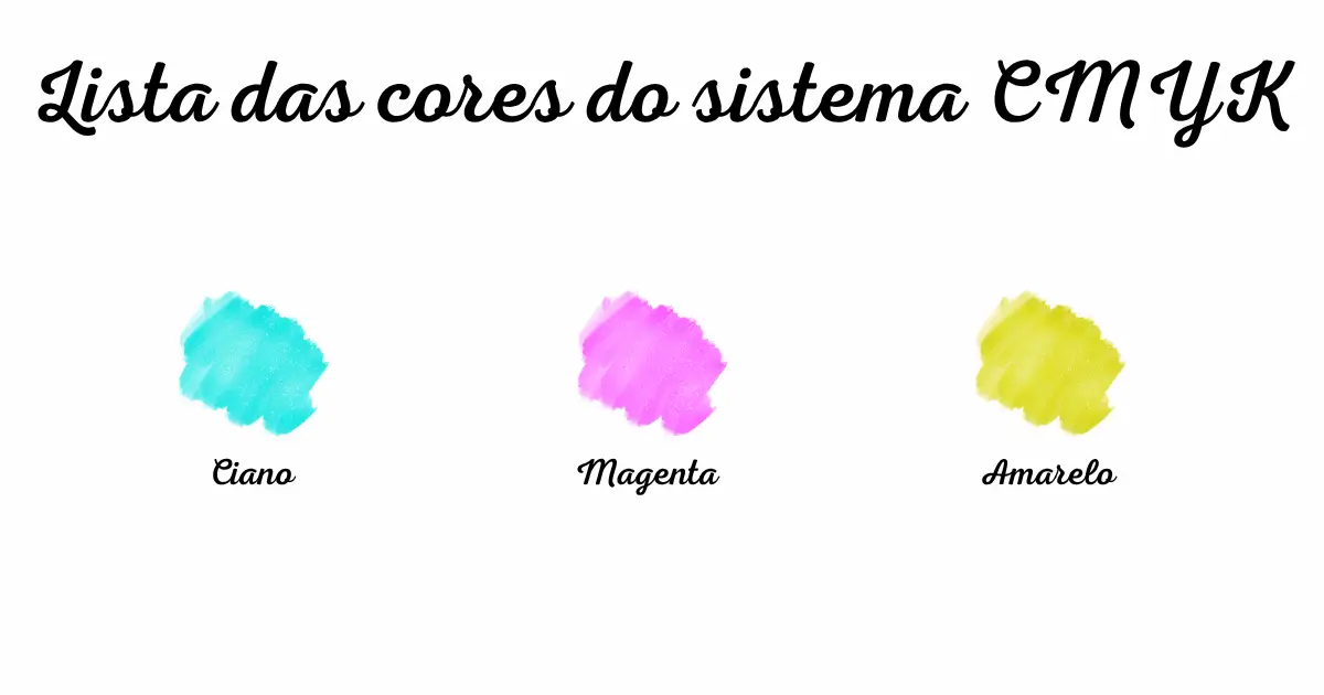 Lista das cores primárias do sistema CMYK