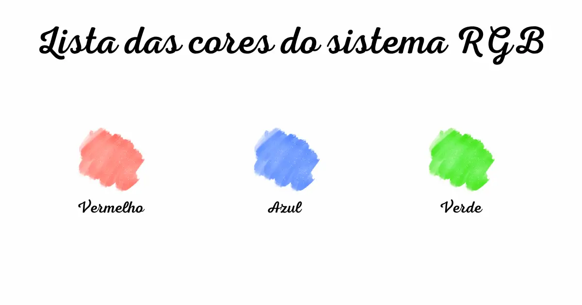 Lista das cores primárias do sistema RGB