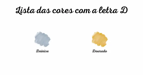Lista das cores com a letra D
