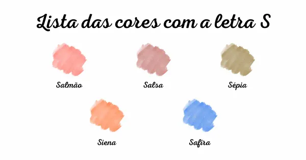 Lista das cores que começam com a letra S