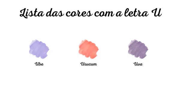 Lista das cores com a letra U